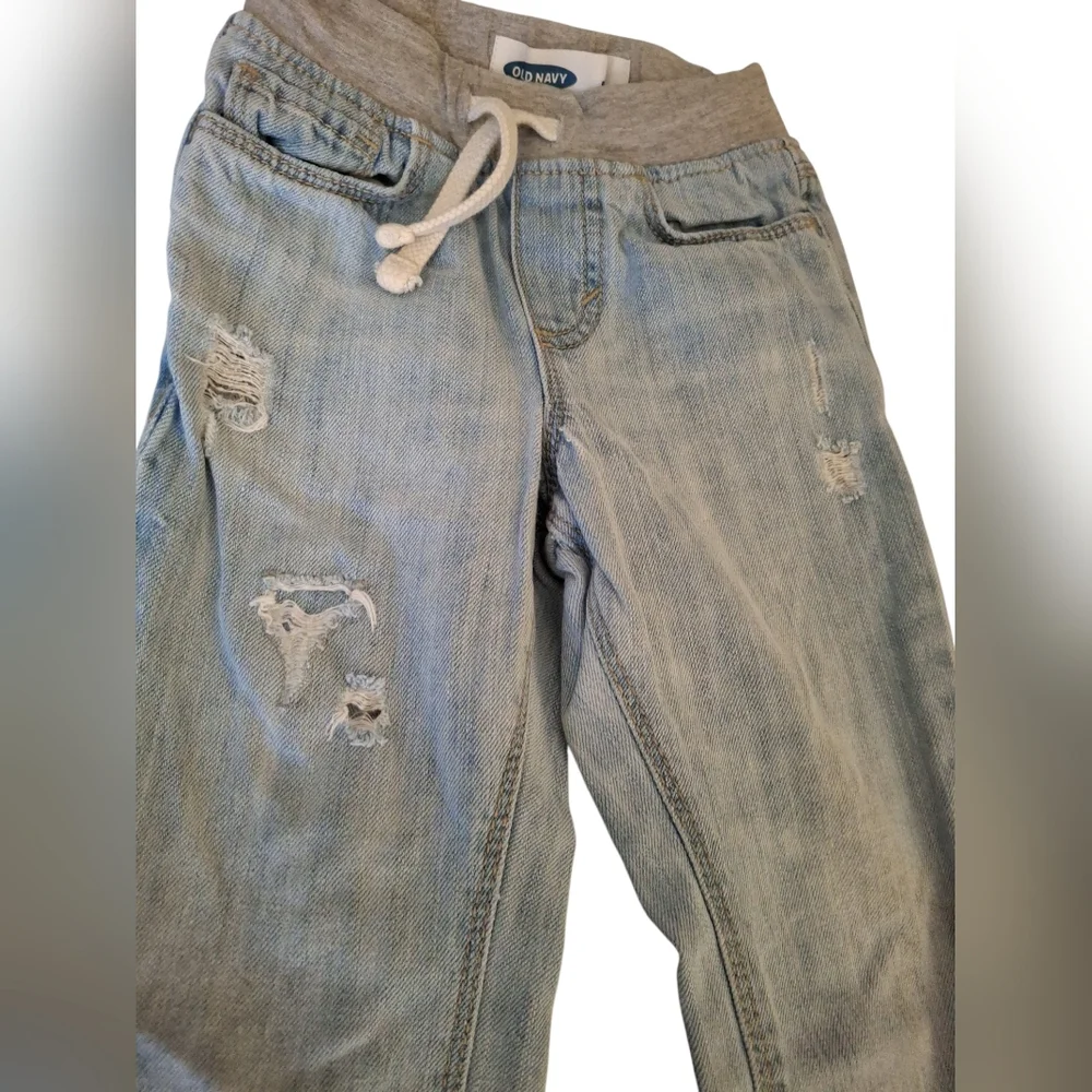 Old Navy Light Blue Distressed Kids Jeans